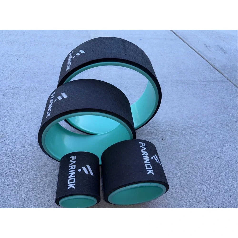 Yoga Wheel Set of‎ 4 Thick Back Wheels for Pain Relief & Stretch